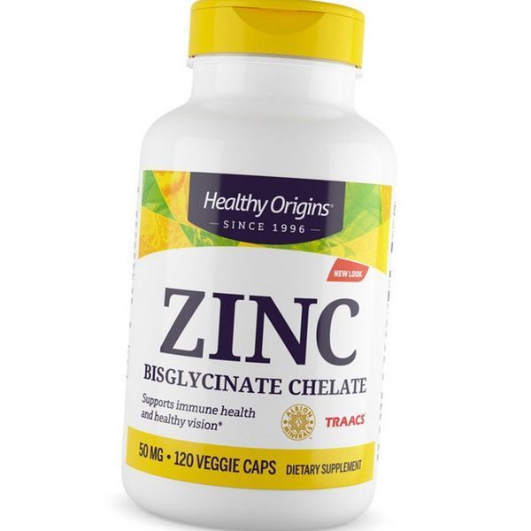 Цинк хелатный Healthy Origins Zinc Bisglycinate Chelate 50 mg 120 вег капсул 18369 фото
