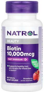 Біотин підтримка здоров'я шкіри волосся та нігтів Natrol Biotin полуниця 60 таб 2956576463 фото