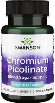 Хром піколінат Swanson Chromium Picolinate 200mg 100 капс 2956566882 фото