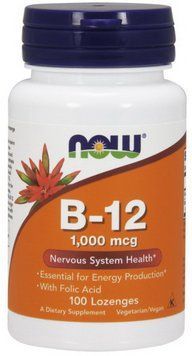 Вітамін Б-12 (Ціанокобаламін) Now Foods B-12 1,000 mсg 100 Lozenges 9106 фото