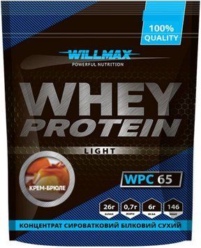 Концентрат сывороточного протеина Willmax Whey Protein 65 1000г крем-брюле 10562-04 фото