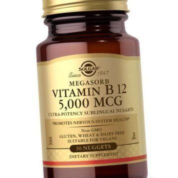 Витамин Б12 Solgar Vitamin B-12 5000 mcg 30 таблеток 18717 фото