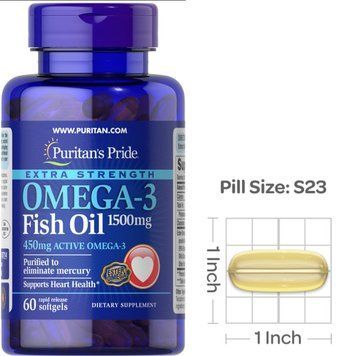 Рыбий жир омега 3 Puritan's Pride Omega-3 Fish Oil 1500 mg 60 капсулы 9082 фото
