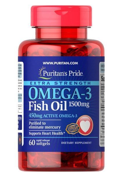Риб'ячий жир омега 3 Puritan's Pride Omega-3 Fish Oil 1500 mg 60 капсули 9082 фото