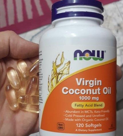 Кокосове масло NOW Virgin Coconut Oil 1000 mg 120 капс гел 8013 фото