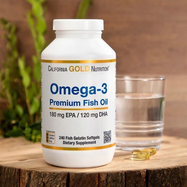 Омега 3 California Gold Nutrition Omega-3 Premium Fish Oil 240 капсул 22018 фото