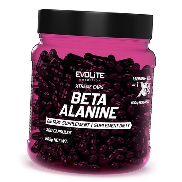 Бета-аланин в капсулах Evolite Nutrition Beta Alanine 800 mg Xtreme 300 капс 22204 фото