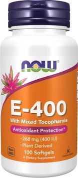 Витамин E Now Foods E-400 Mixed Tocopherols 100 гел капс 2964301530 фото