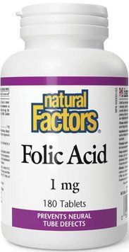 Фолиевая кислота Natural Factors Folic Acid 1mg 180 капс 2956577835 фото