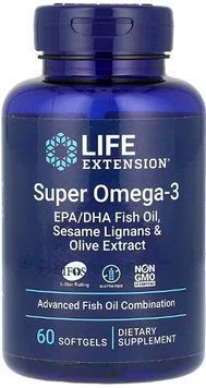 Омега 3 Life Extension Super Omega-3 120 softgels 2956570443 фото