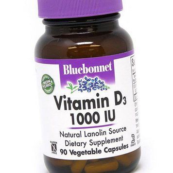 Вітамін Д 1000 Bluebonnet Nutrition Vitamin D3 1000 IU 90 капсул 19776 фото