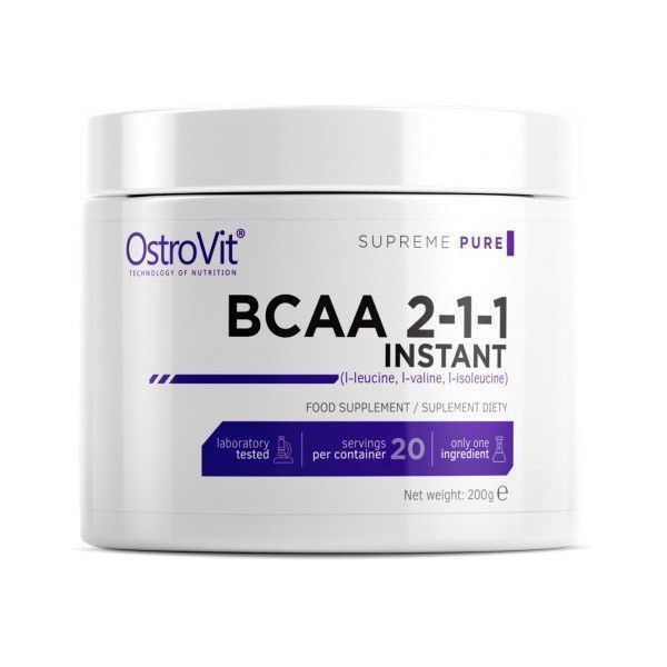 Аминокислота OstroVit BCAA 2-1-1 200 г без вкуса 10096 фото