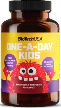 Витамины для детей с клубникой и малиной BioTech One-A-Day Kids 90 жев таб 3123032693 фото