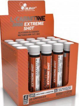 L-карнитин Olimp L-Carnitine 3000 Extreme Shot Ampoule 20 x 25 мл апельсин 1305-02 фото