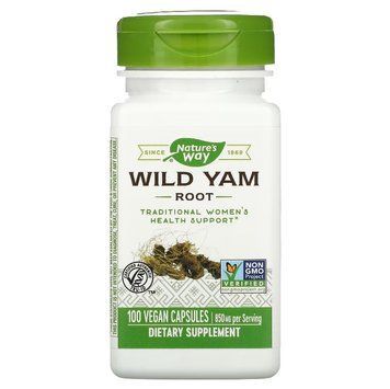 Корінь Дикого Ямсу Nature's Way Wild Yam Root 100 вегетаріанських капсул 22636 фото