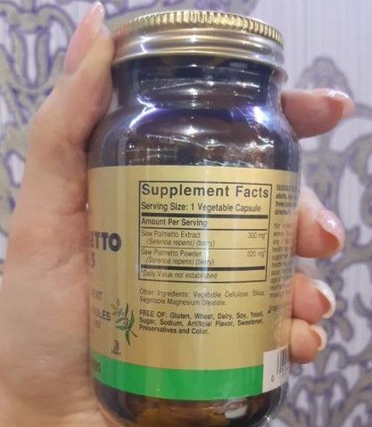 Со Пальметто Солгар Solgar Saw Palmetto Berries 100 вегетаріанських капсул 18401 фото