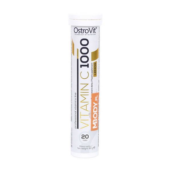 Вітамін С OstroVit Vitamin C 1000 20 таблеток лимон 9393 фото