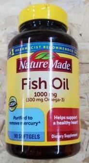 Рыбий жир Nature Made Fish Oil 1000 mg 90 капсул омега-3 19620 фото