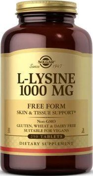 Лизин Solgar L-Lysine 1000 mg 250 таб 18491 фото