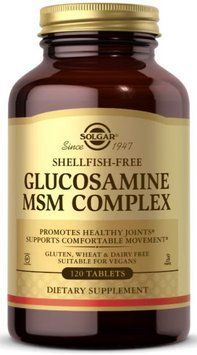 Комплекс глюкозаміну та MSM для суглобів та зв'язок Solgar Glucosamine MSM Complex 120 табл 3206091163 фото