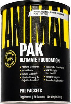 Спортивные витамины Universal Animal Pak Improved Formula 30 пакетов 22312 фото