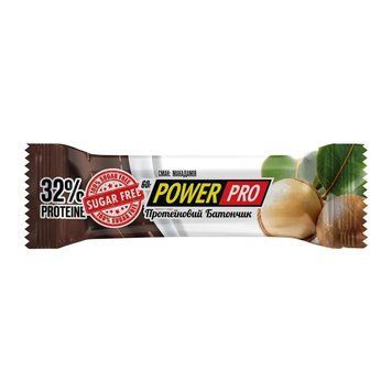 Протеїнові батончики Power Pro 32% Sugar Free 20x60g макадамія 3173985426 фото