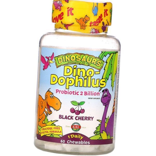 Комплекс пробіотиків для дітей KAL Dinosaurs Dino-Dophilus Probiotic 2 Billion 60 жувальних таб 19986 фото