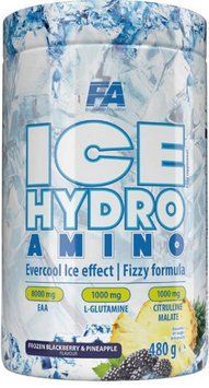 Всаа + ЕАА Fitness Authority Ice Hydro Amino 480 грамм ожина-ананас 21368 фото