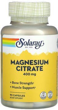 Магний цитрат Solaray Magnesium Citrate 400 mg 90 вег капс 19362 фото