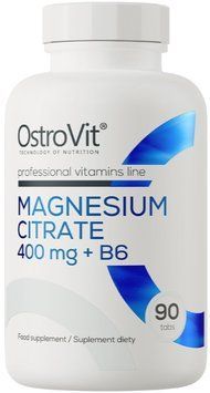 Магния цитрат OstroVit Magnesium Citrate + B6 400 mg 90 таб 21821 фото