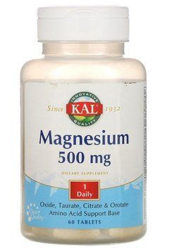 Магний KAL Magnesium 500 mg 60 таблеток 19705 фото