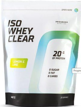 Протеїн ізолят Progress Nutrition Iso Whey Clear 460г лимон-лайм 22296 фото