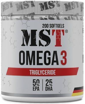 Омега 3 Рыбий жир MST Omega 3 Triglyceride 200 капсул 22013 фото
