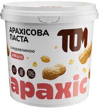 Арахисовая паста с клюквой TOM peanut butter 1000 г 8993 фото