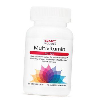 Витаминно-минеральный комплекс для женщин GNC Women's Multivitamin Active 90 caplets 22192 фото