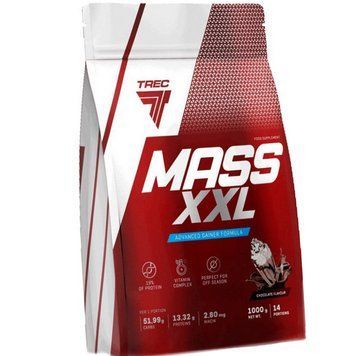 Высокоуглеводный гейнер для набора веса Trec Nutrition MASS XXL 1000 г 7034 фото