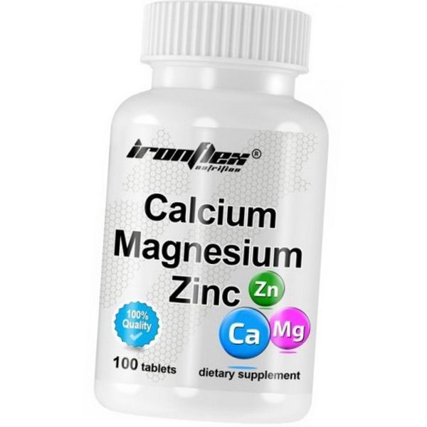 Кальций Магний Цинк IronFlex Calcium-Magnesium-Zinc 100 tab 18204 фото
