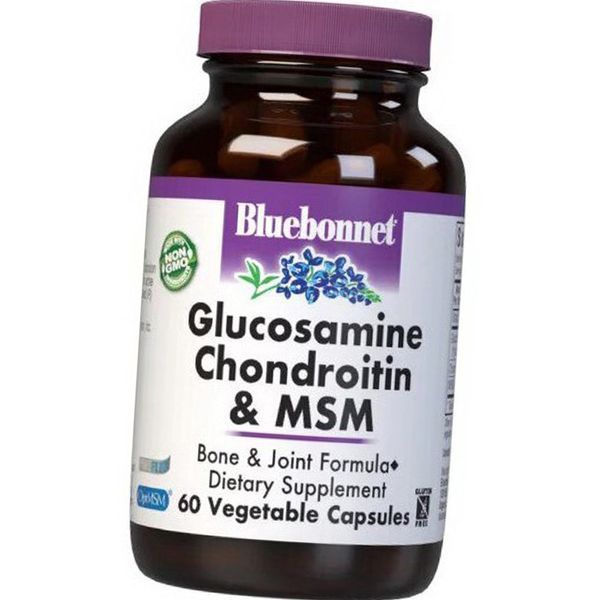 Для суставов и связок Bluebonnet Nutrition Glucosamine Chondroitin & MSM 60 капсул 19754 фото