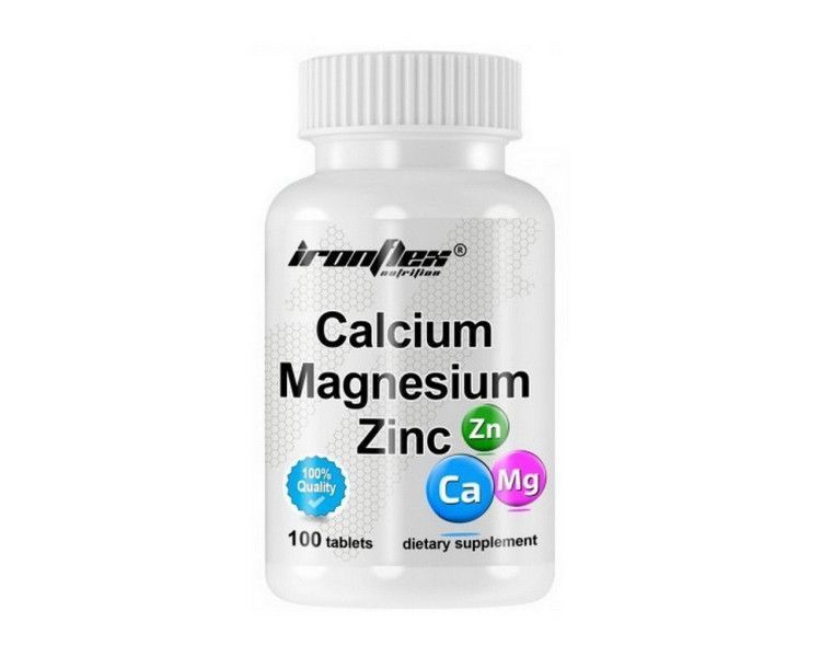 Кальций Магний Цинк IronFlex Calcium-Magnesium-Zinc 100 tab 18204 фото