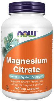 Магний цитрат NOW Magnesium Citrate 240 вегетарианских капсул 18775 фото