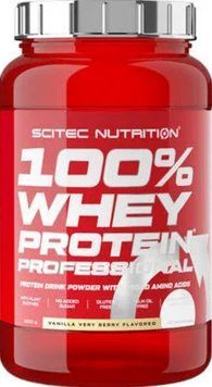 Концентрат сывороточного протеина в порошке Scitec 100% Whey Protein Professional 920 г ваниль с ягодами 518-14 фото