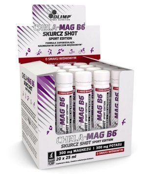Магній Калій В6 Olimp Chela-Mag B6 Skurcz Shot 20 x 25 ml 21680 фото