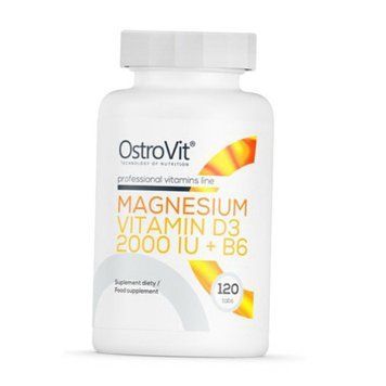 Магний Витамин Д3 и В6 OstroVit Magnesium Vitamin D3 B6 120 таблеток 22100 фото