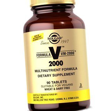Вітаміни і мінерали Солгар Solgar Formula V VM 2000 90 таблеток 19051 фото