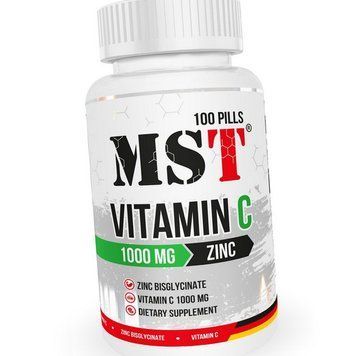 Витамин С и Цинк MST Vitamin C 1000 mg + Zinc 100 таблеток 19025 фото
