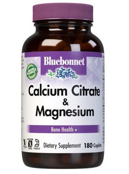 Кальций цитрат Магний Bluebonnet Nutrition Calcium Citrate plus Magnesium 180 таблеток 19801 фото