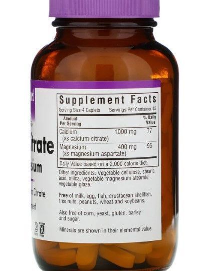 Кальций цитрат Магний Bluebonnet Nutrition Calcium Citrate plus Magnesium 180 таблеток 19801 фото
