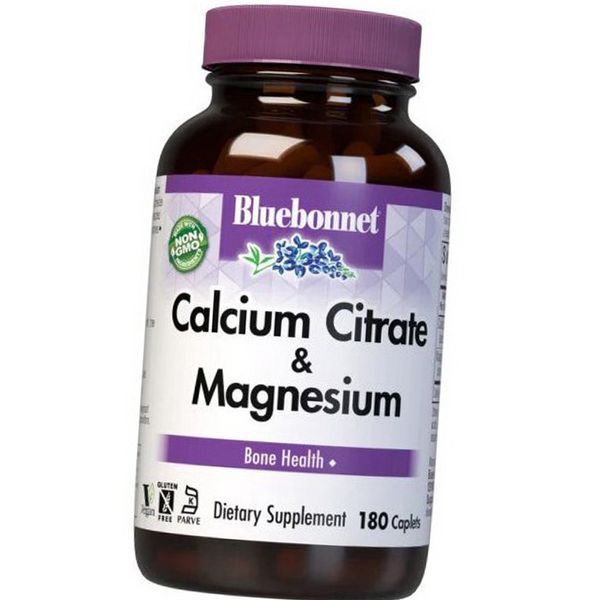 Кальций цитрат Магний Bluebonnet Nutrition Calcium Citrate plus Magnesium 180 таблеток 19801 фото
