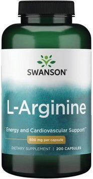 Аргинин Swanson L-Arginine 500mg 200 капс 2956575363 фото