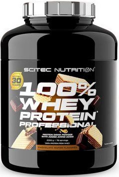 Концентрат сироваткового протеїну для чоловіків та жінок Scitec Nutrition 100% Whey Protein Professional 2,3 кг шоколадна вафля 3123032699 фото